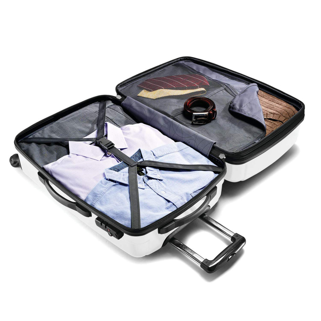 Hardside Luggage with Spinner Wheels, Carry-On 20-Inch, Brushed White F43363
