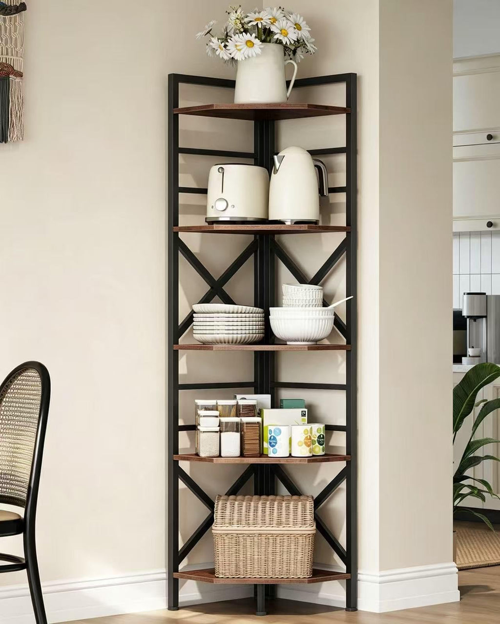 69.3" 5-Tier Corner Bookshelf Y506413