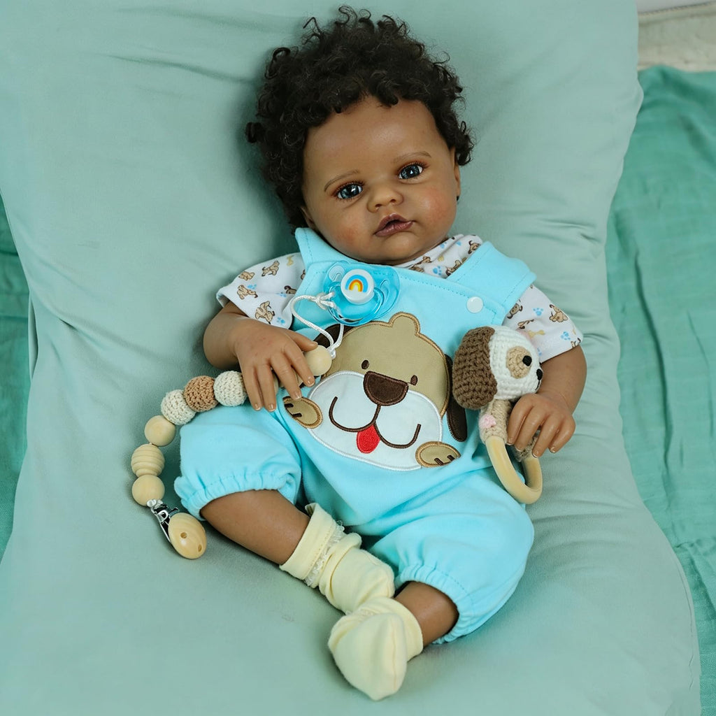 Black 20 Inch Reborn Baby Doll O396