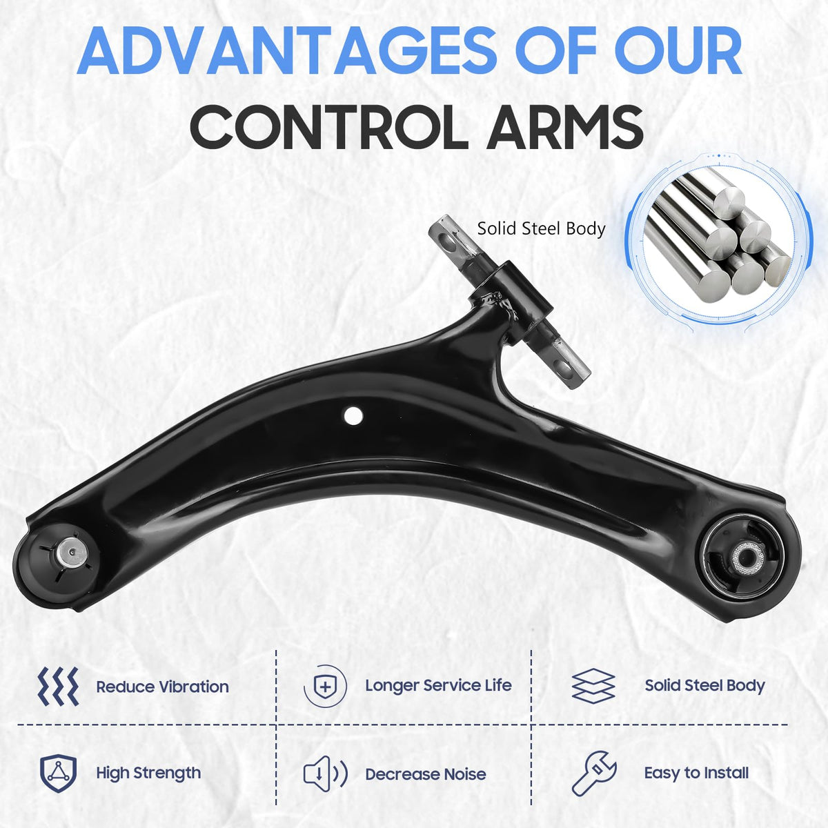 Front Lower Control Arms with Ball Joints Suspension Kit 2pc L437547