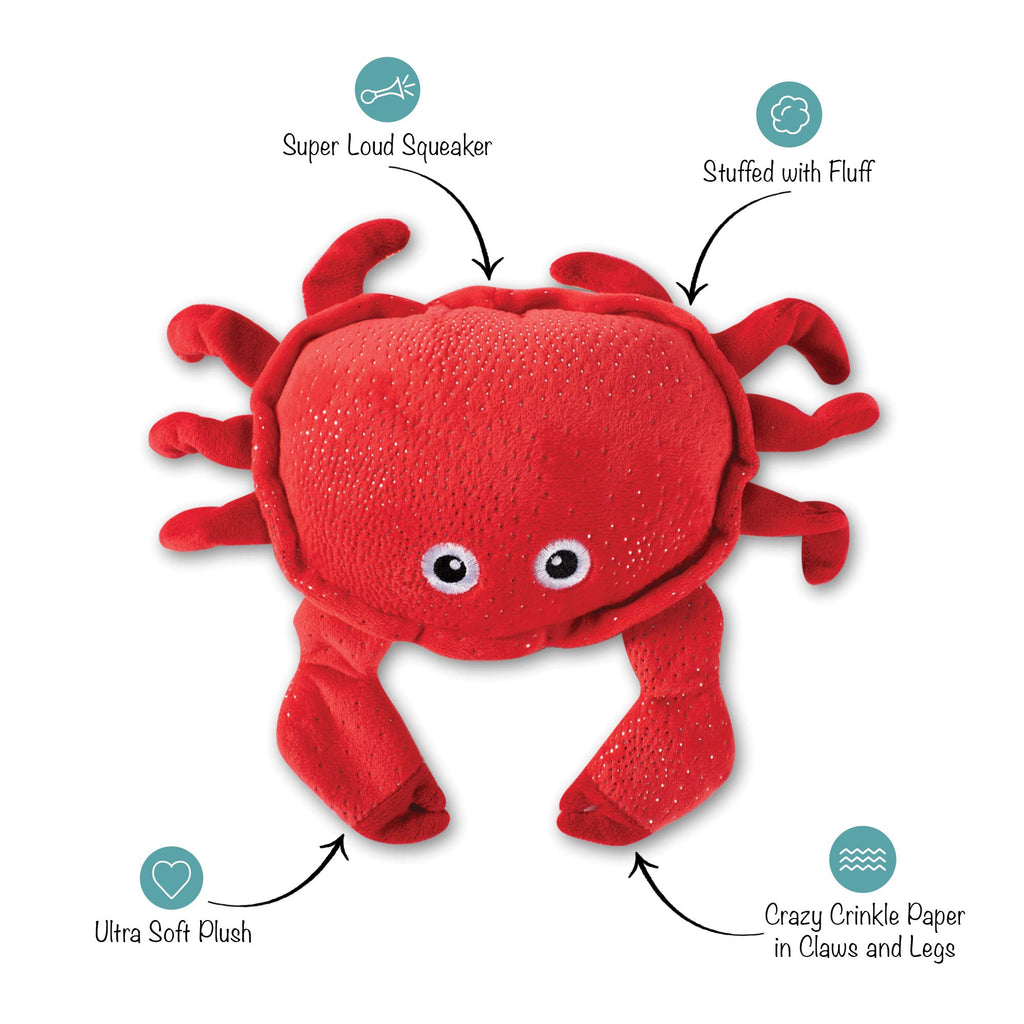 Squeaker Pet Toy Crab Medium D6293