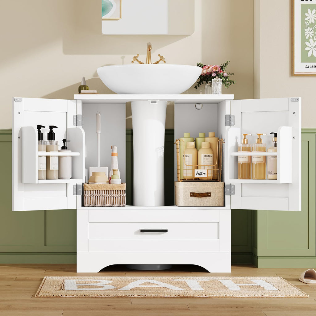 24" Pedestal Sink Storage Cabinet with 2 Doors & 1 Drawer C275