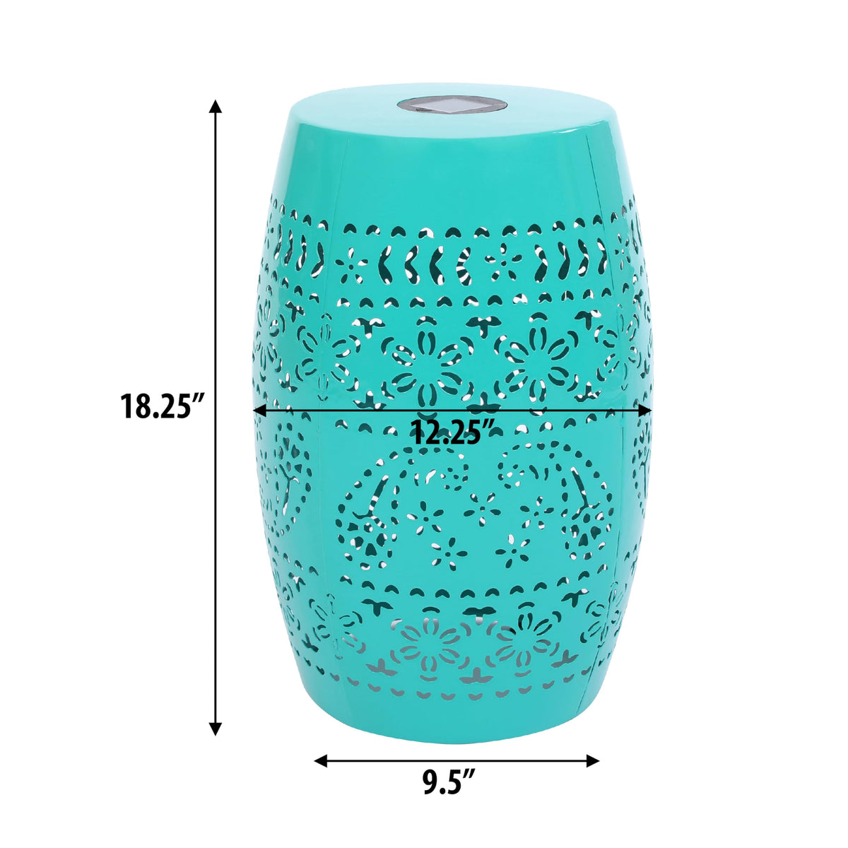 Teal Metal Patio Side Table O2242