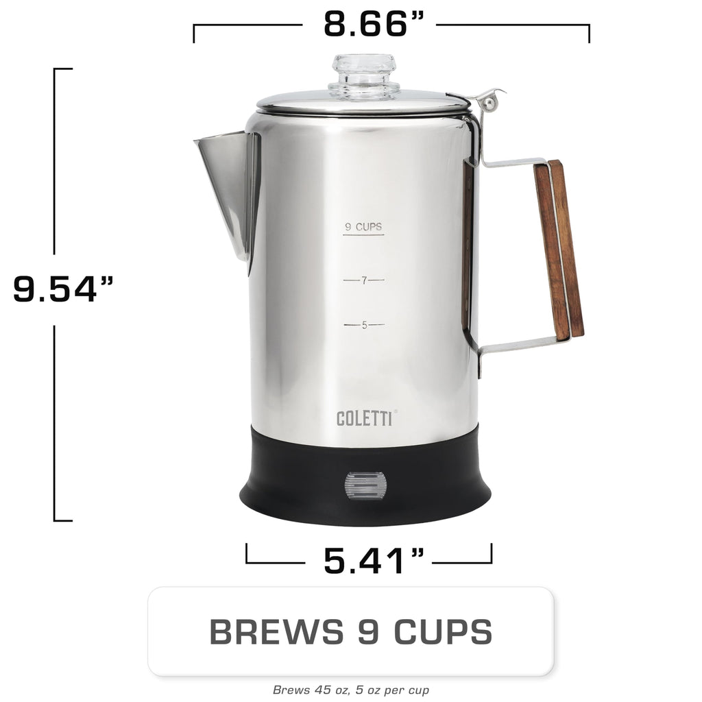 9 Cup Stainless Steel Electric Percolator H857