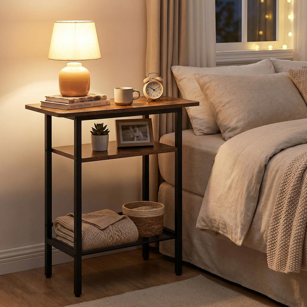 Narrow 3-Tier Side Table with Shelf B545177