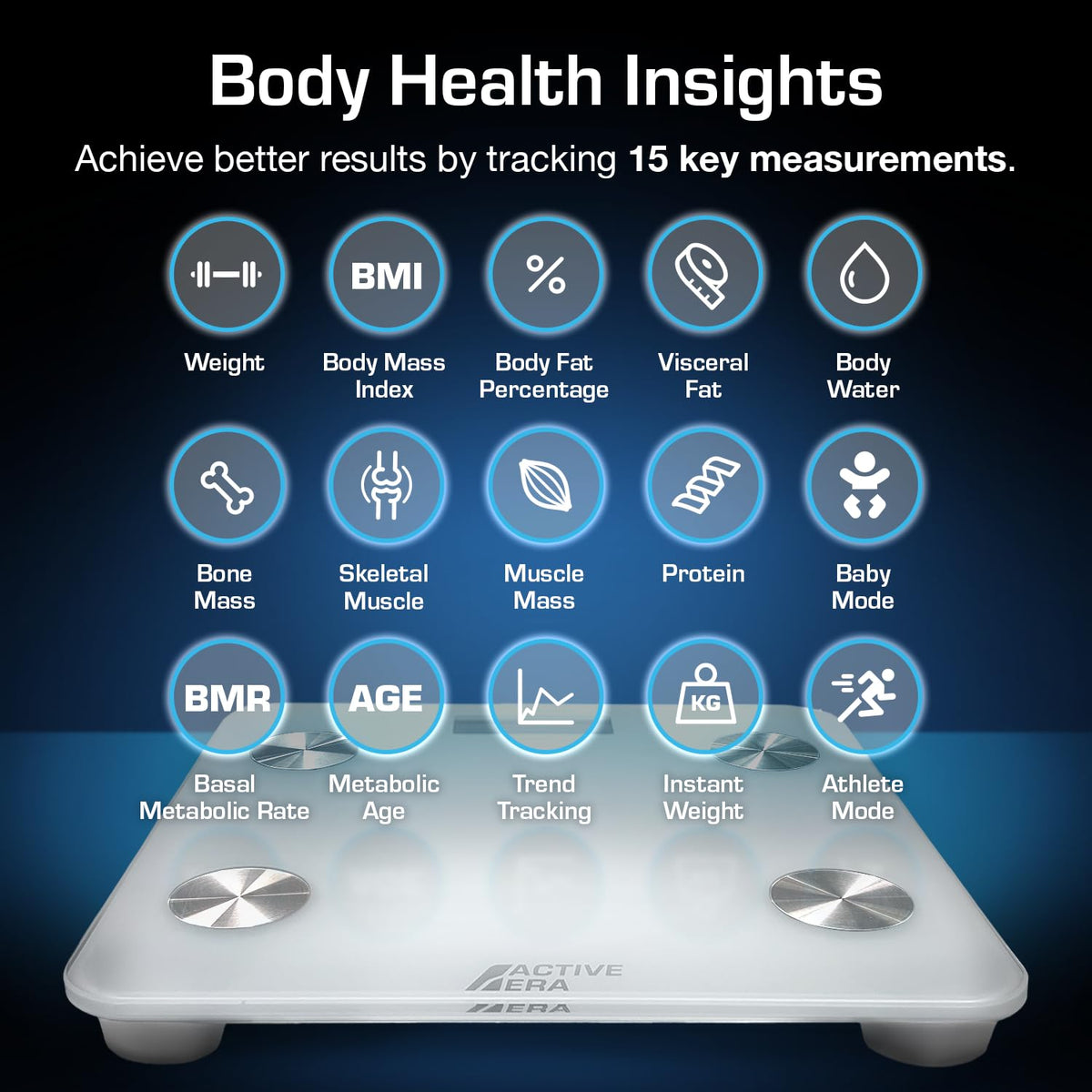 White Digital Bathroom Bluetooth Scale A3250