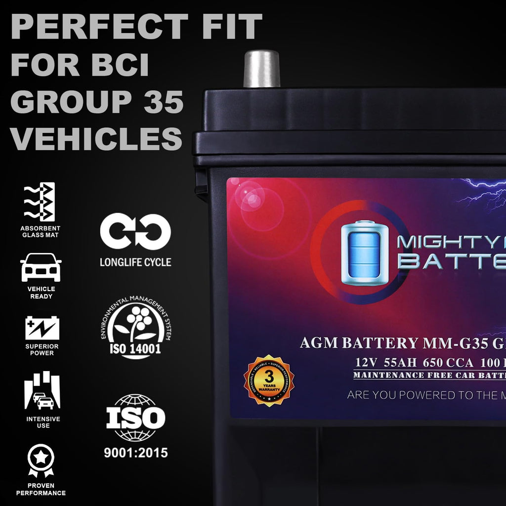 12V 55Ah AGM Replacement Battery B342