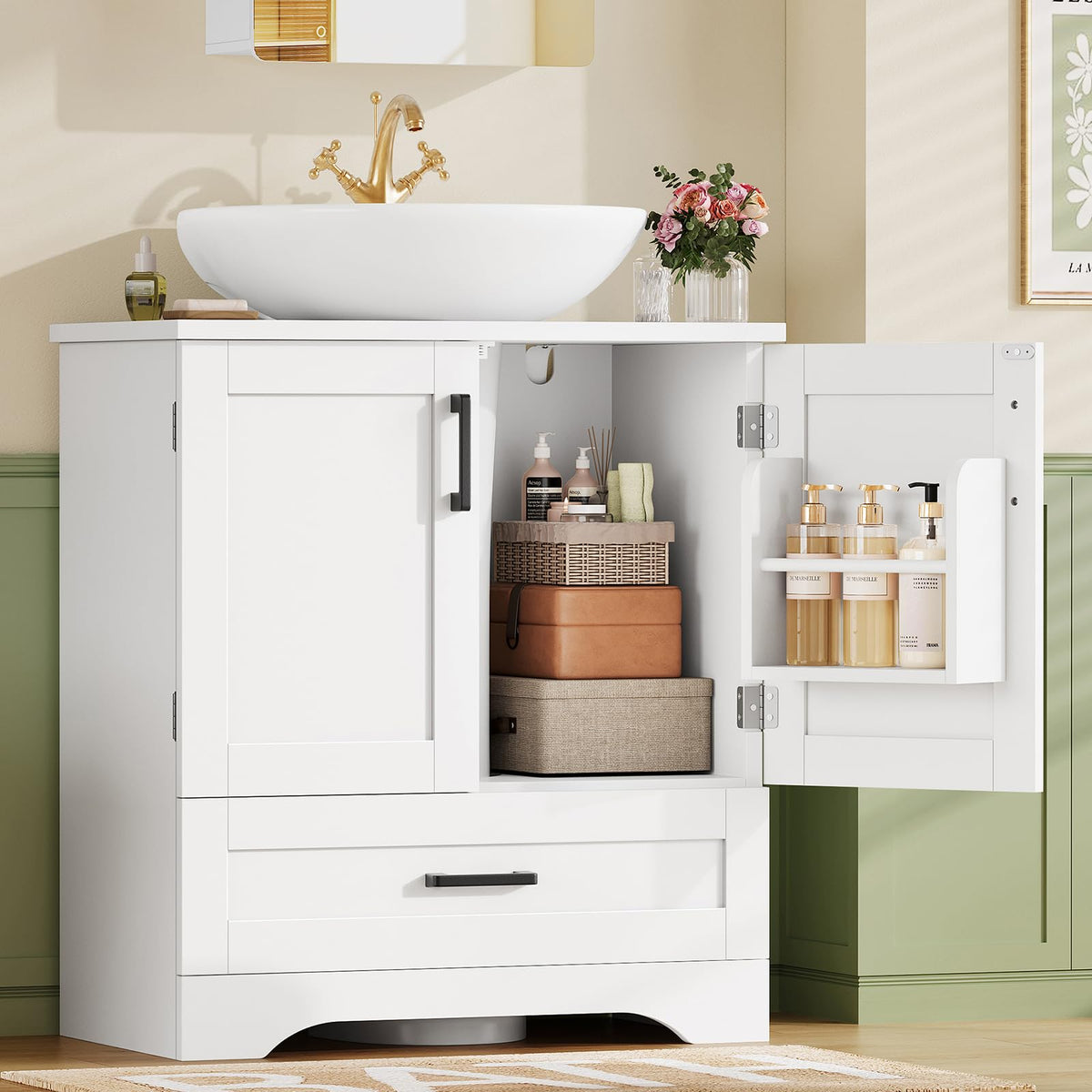 24" Pedestal Sink Storage Cabinet with 2 Doors & 1 Drawer C275