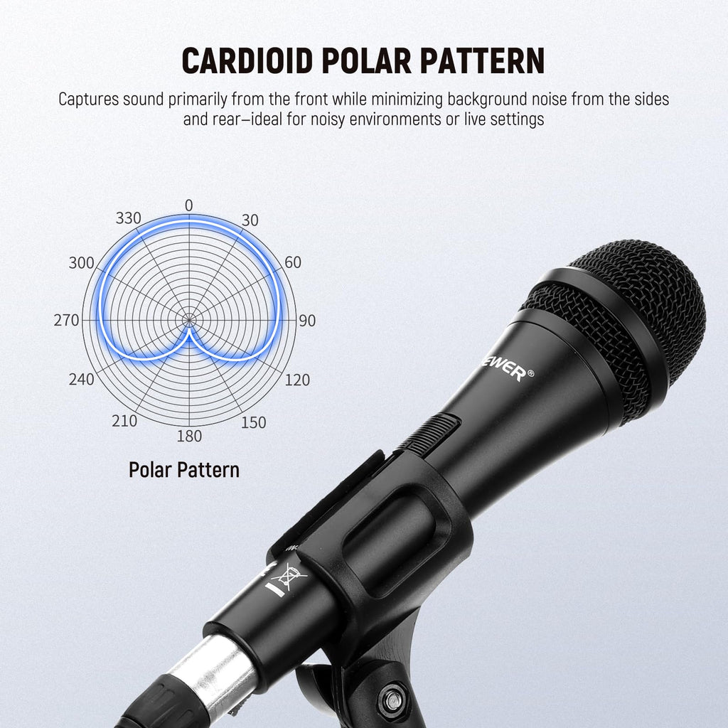 Cardioid Dynamic Microphone with XLR Cable G477269