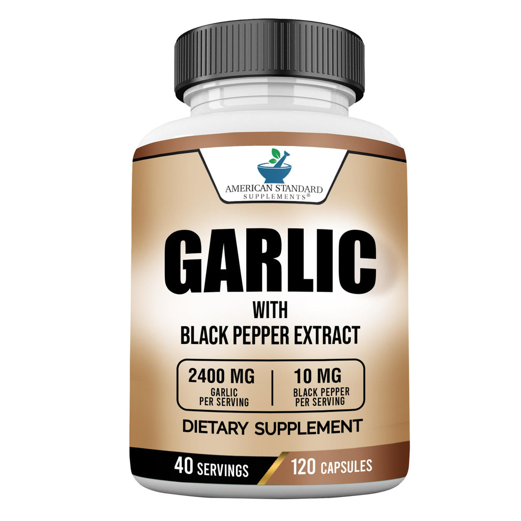 Garlic 2400mg with Black Pepper Fruit Extract 120 Capsules M629803