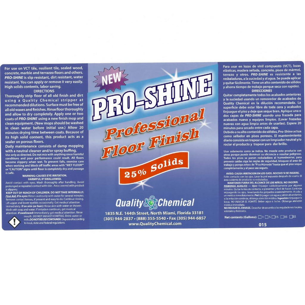 High Shine Floor Finish Wax 640 oz U665552