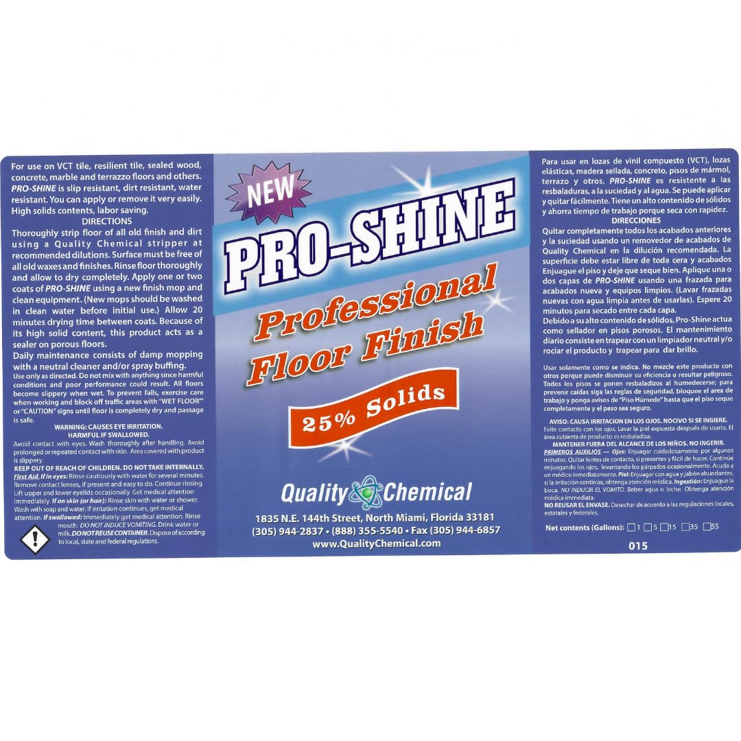 High Shine Floor Finish Wax 640 oz U665552