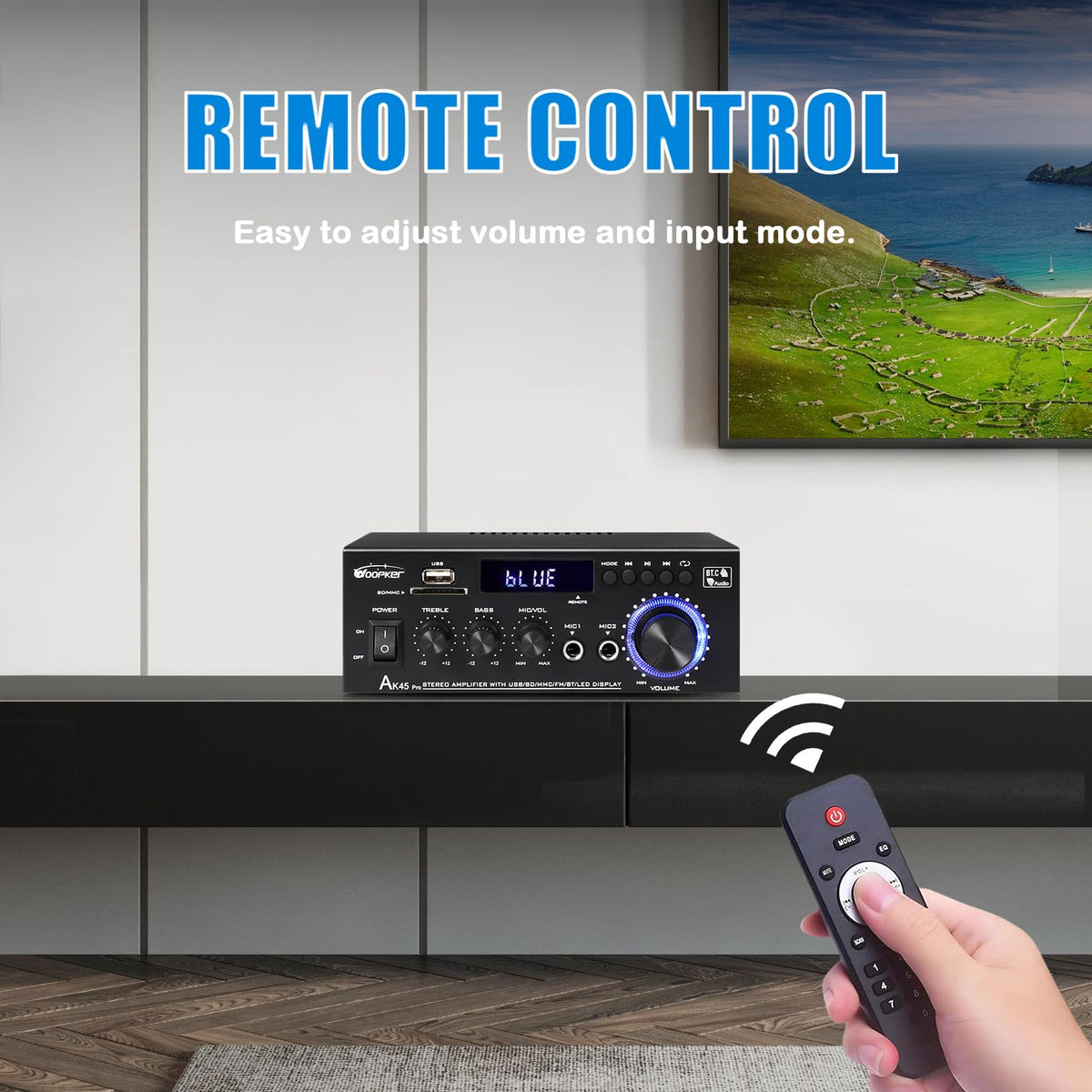 400W 2 Channel Bluetooth 5.0 Stereo Audio Amplifier H645090