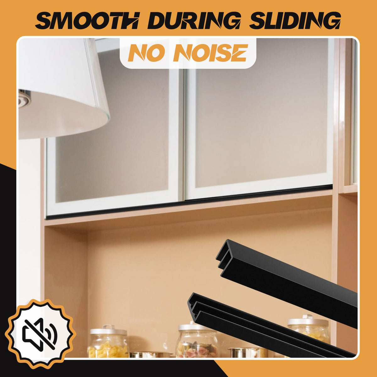 2 Sets Plastic Sliding Door Track Set A2761