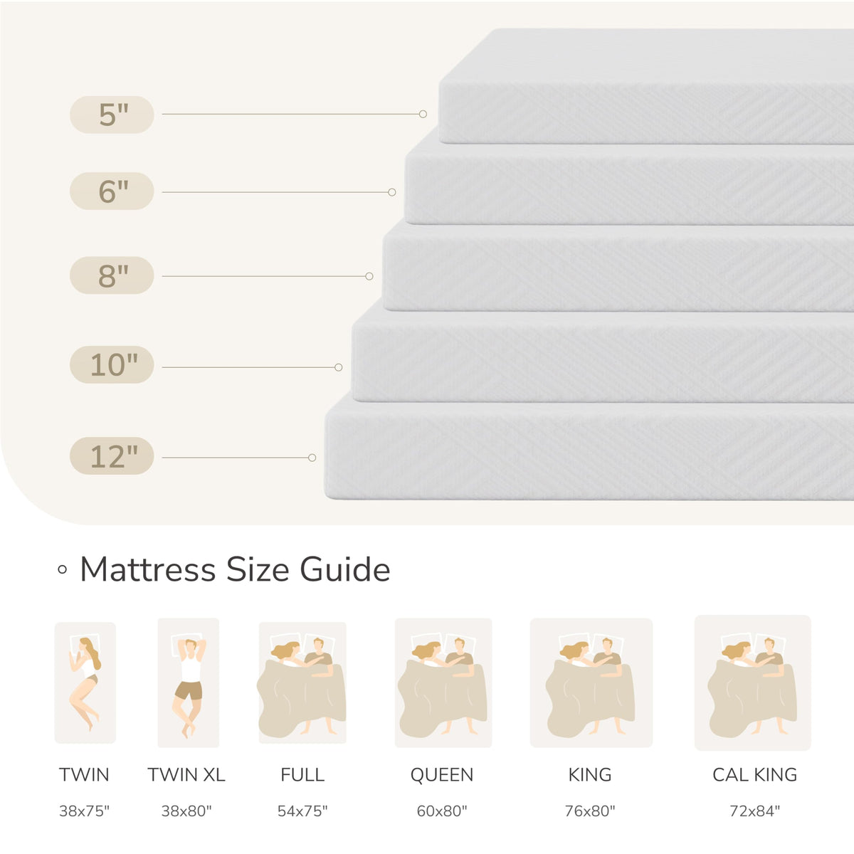 8 Inch Full Memory Foam Mattress C684535