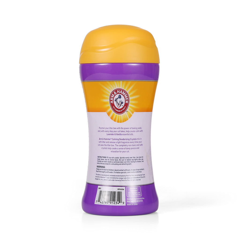 Cat Litter Deodorizing Crystals with Baking Soda, Lavender and Vanilla Scent, 15 Oz - 2 Pack K255265