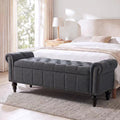 58" Chenille Storage Bench N138464