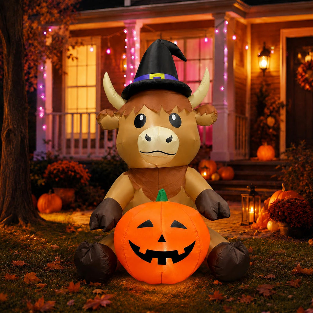 5FT Inflatable Highland Cow Outdoor Decorations L10371