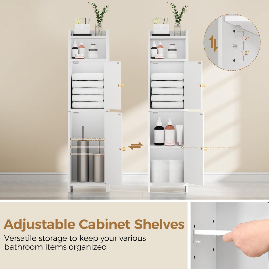 Small 2 Doors Narrow Bathroom Storage Cabinet U28123
