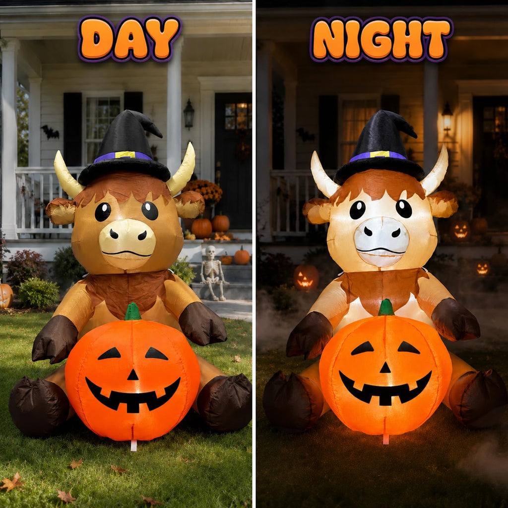 5FT Inflatable Highland Cow Outdoor Decorations L10371