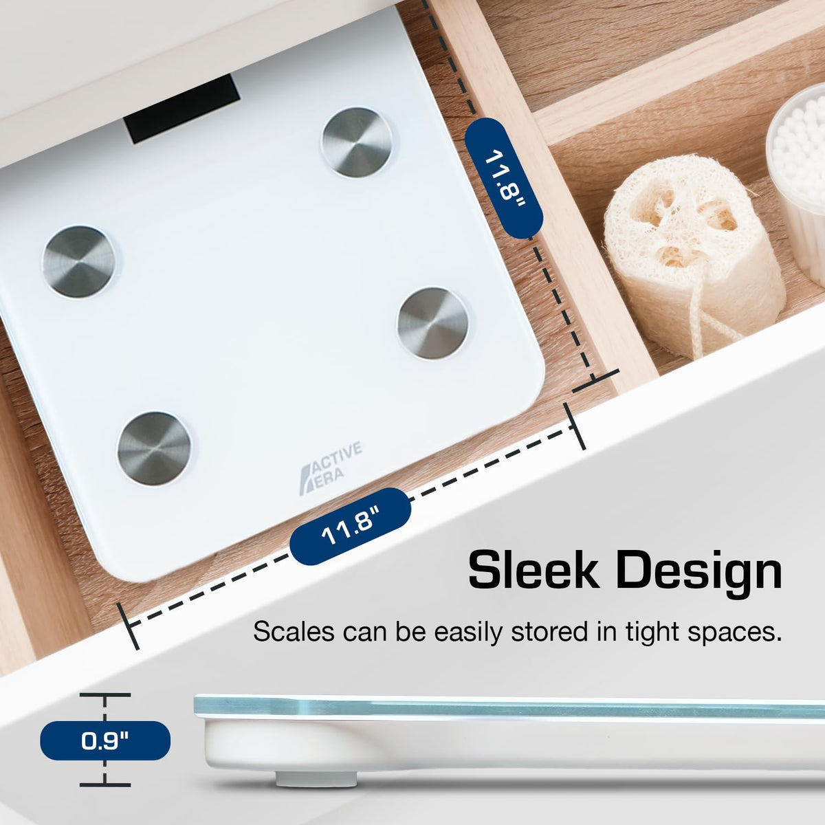 White Digital Bathroom Bluetooth Scale A3250