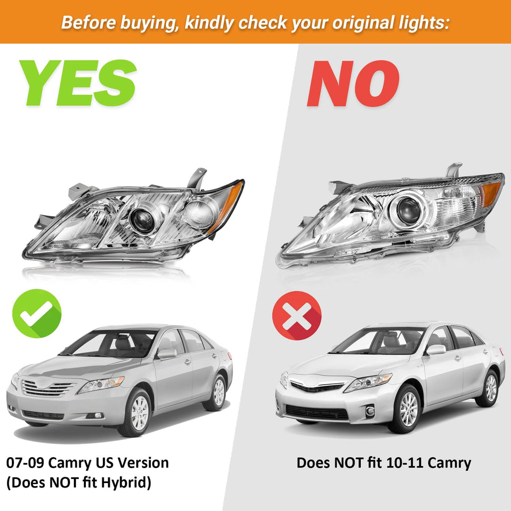 Anti-Fogging Headlights Assembly with H11 HB3 Bulbs X117947