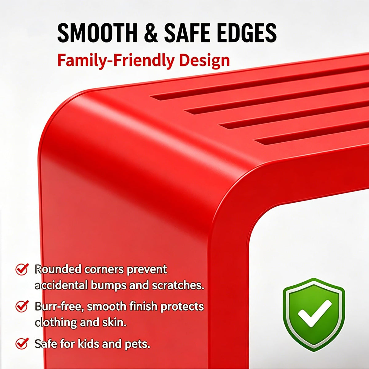 Red Metal Outdoor Patio Garden Bench 660lbs 39in O2491