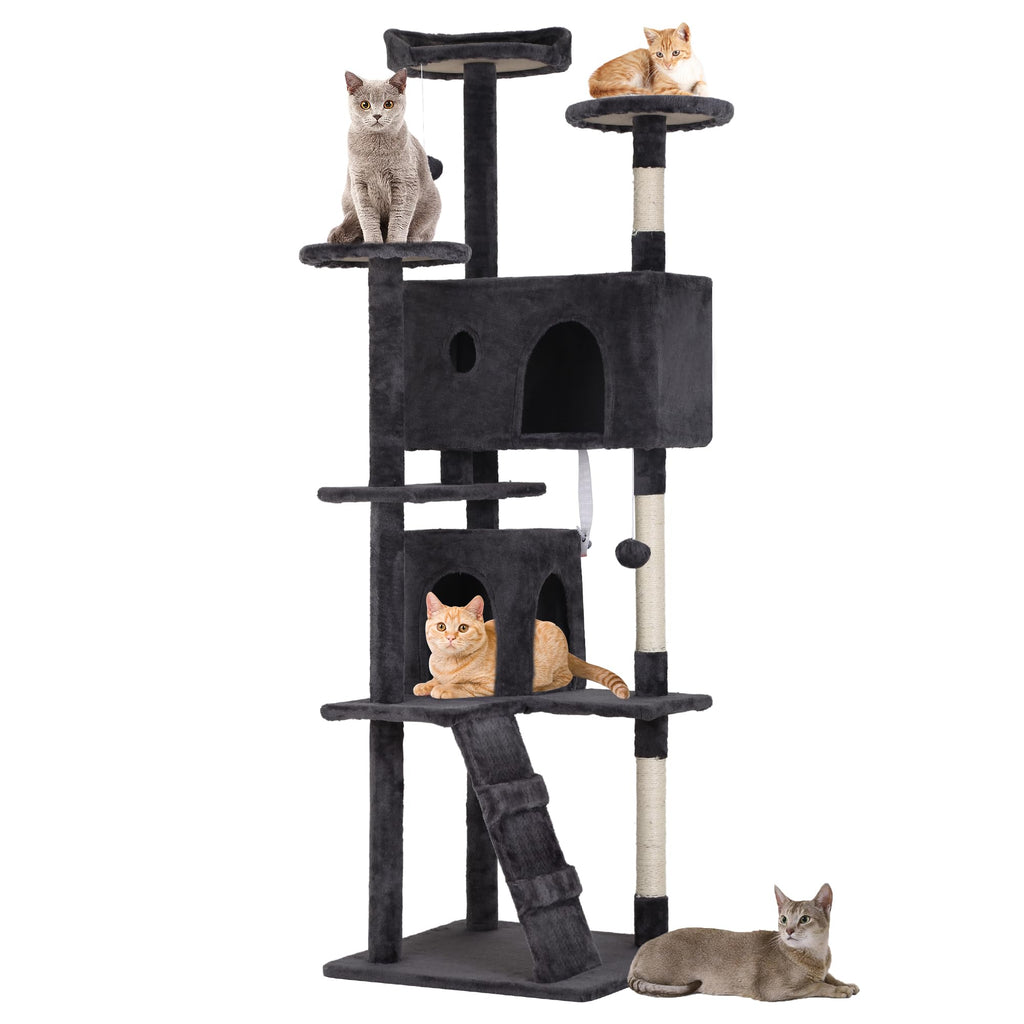 Dark Gray Multi-Level Cat Tree L218146