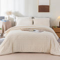 White King Size Sherpa Fleece Down Alternative Comforter Set M1909