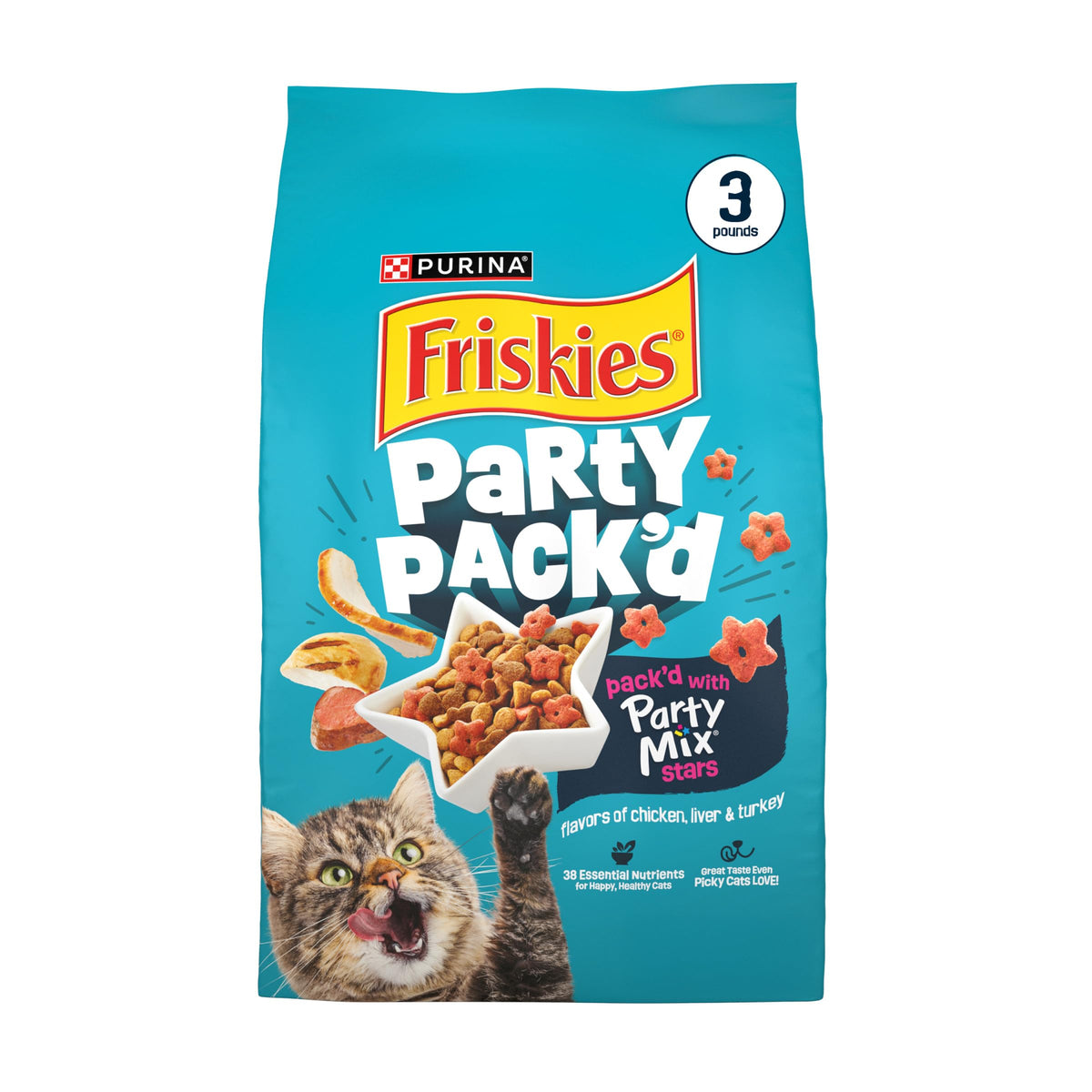 Crunchy Dry Cat Food 3 lb Bag Y7245
