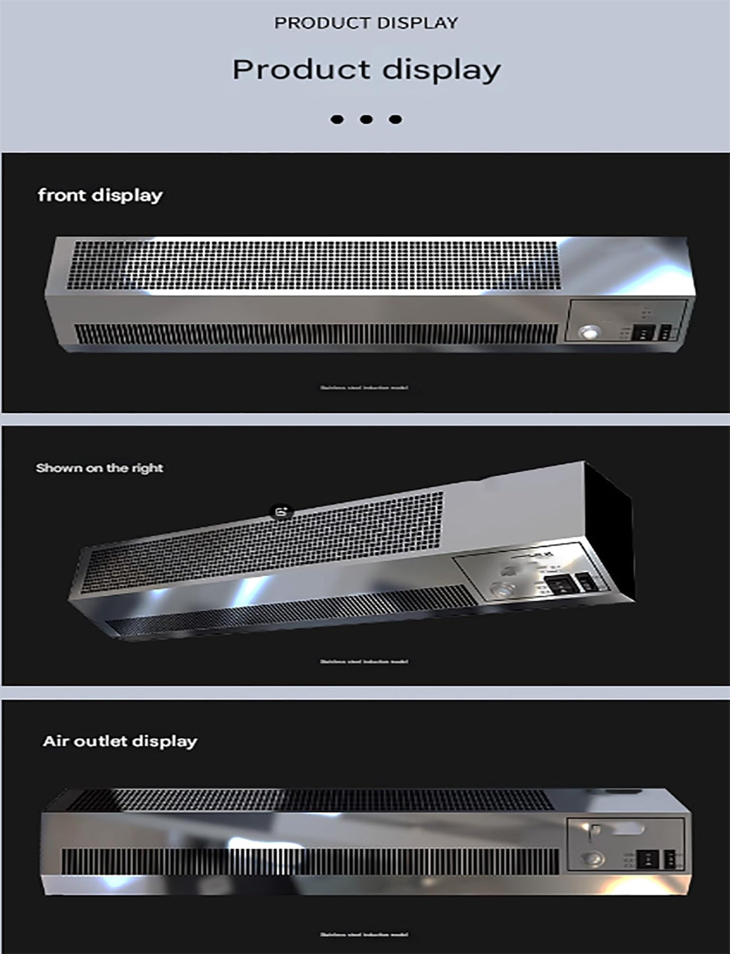 Elevator Air Curtain with Human Sensor Silver S95515