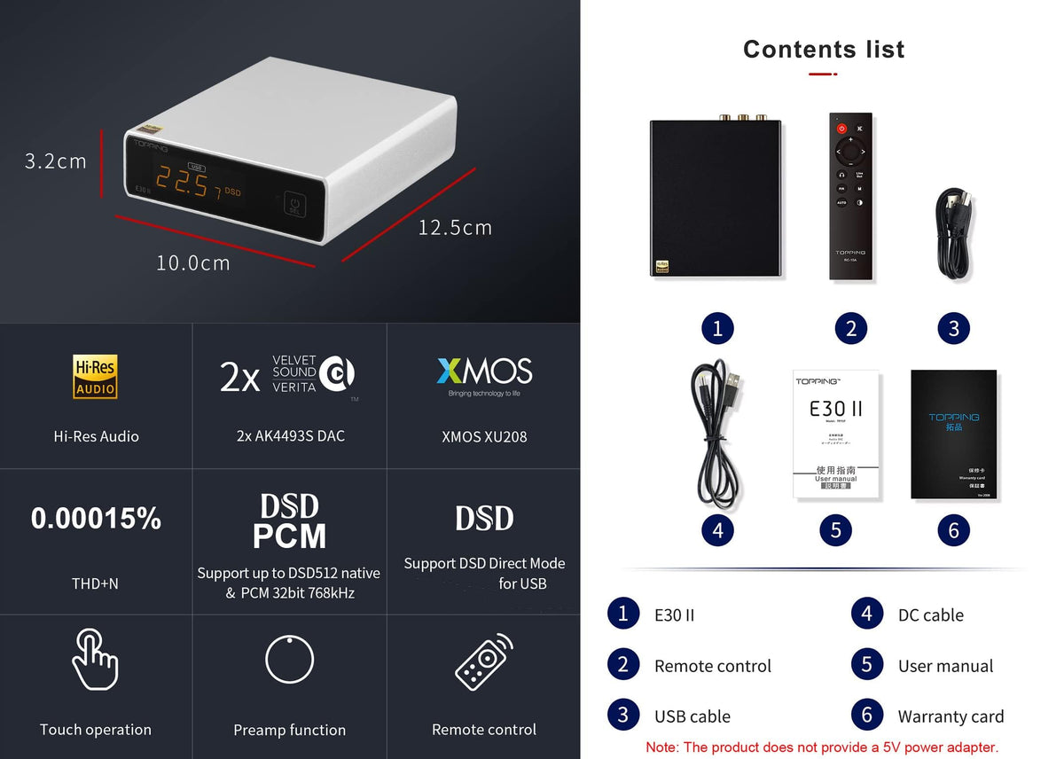 Black Hi-Res Audio DAC Preamp B193