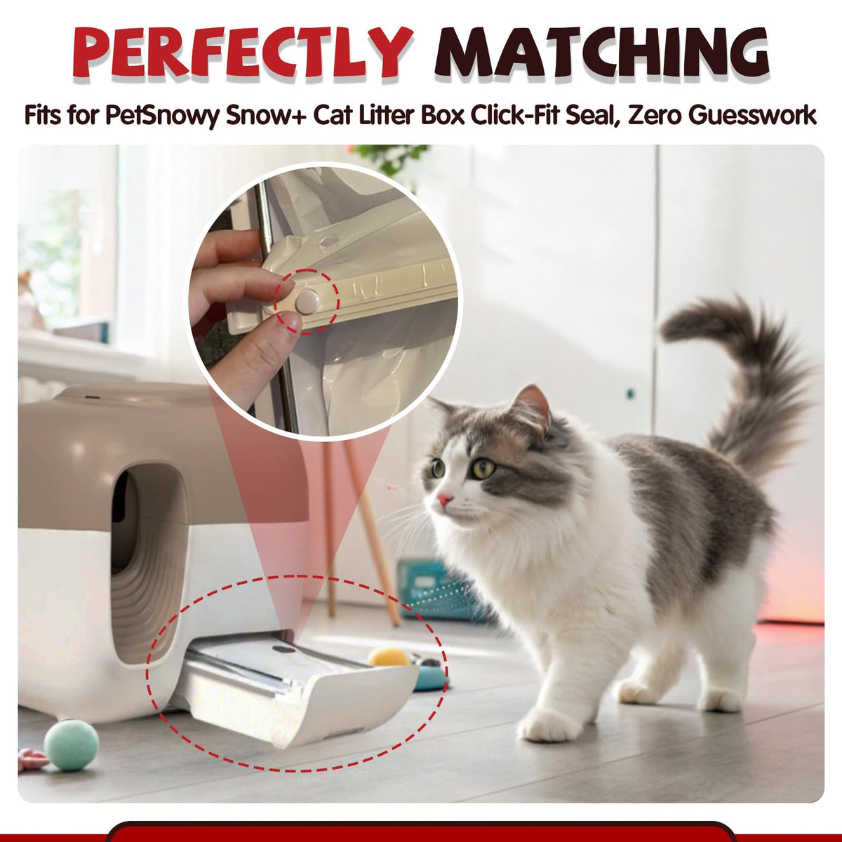 120 Pcs Self-Sealing Drawer Cat Litter Bags U304050