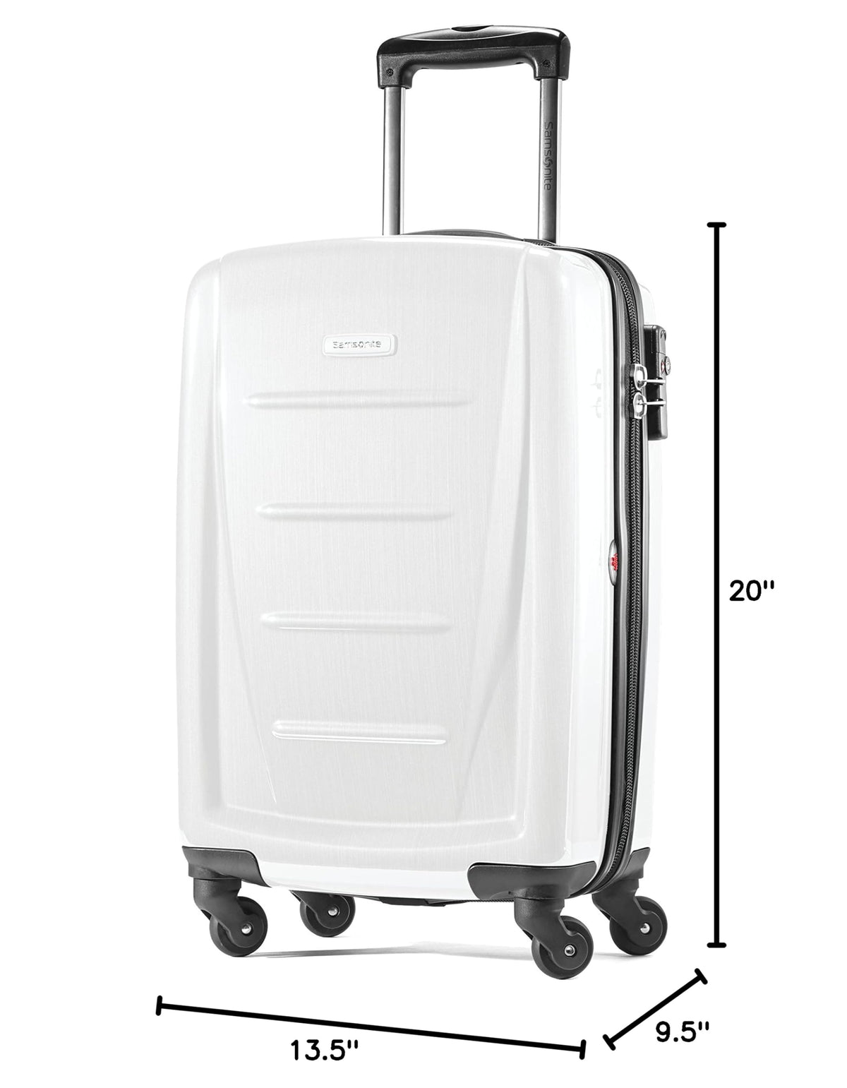 Hardside Luggage with Spinner Wheels, Carry-On 20-Inch, Brushed White F43363
