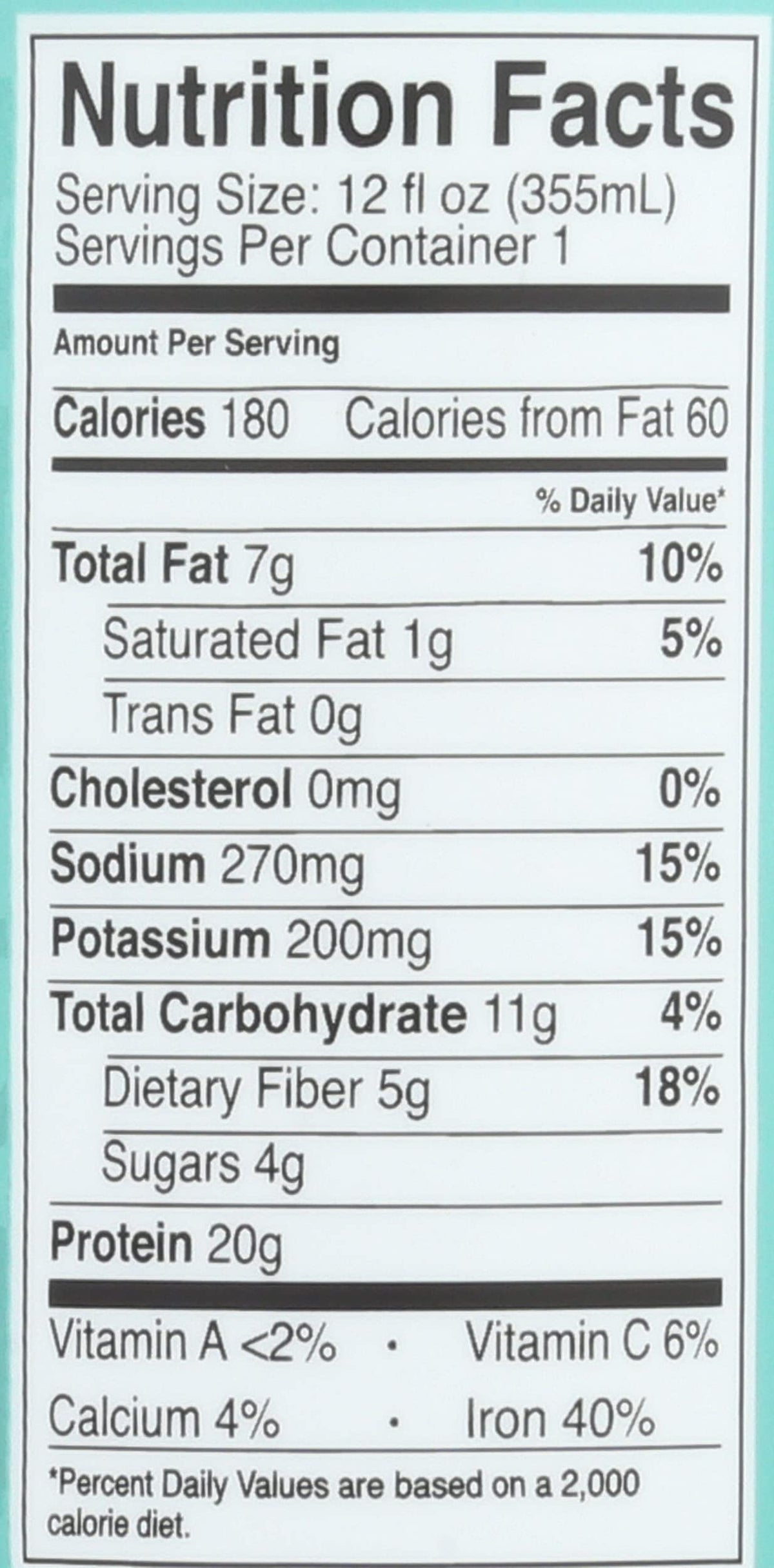 Dark Chocolate Plant Based Protein Shake V82427