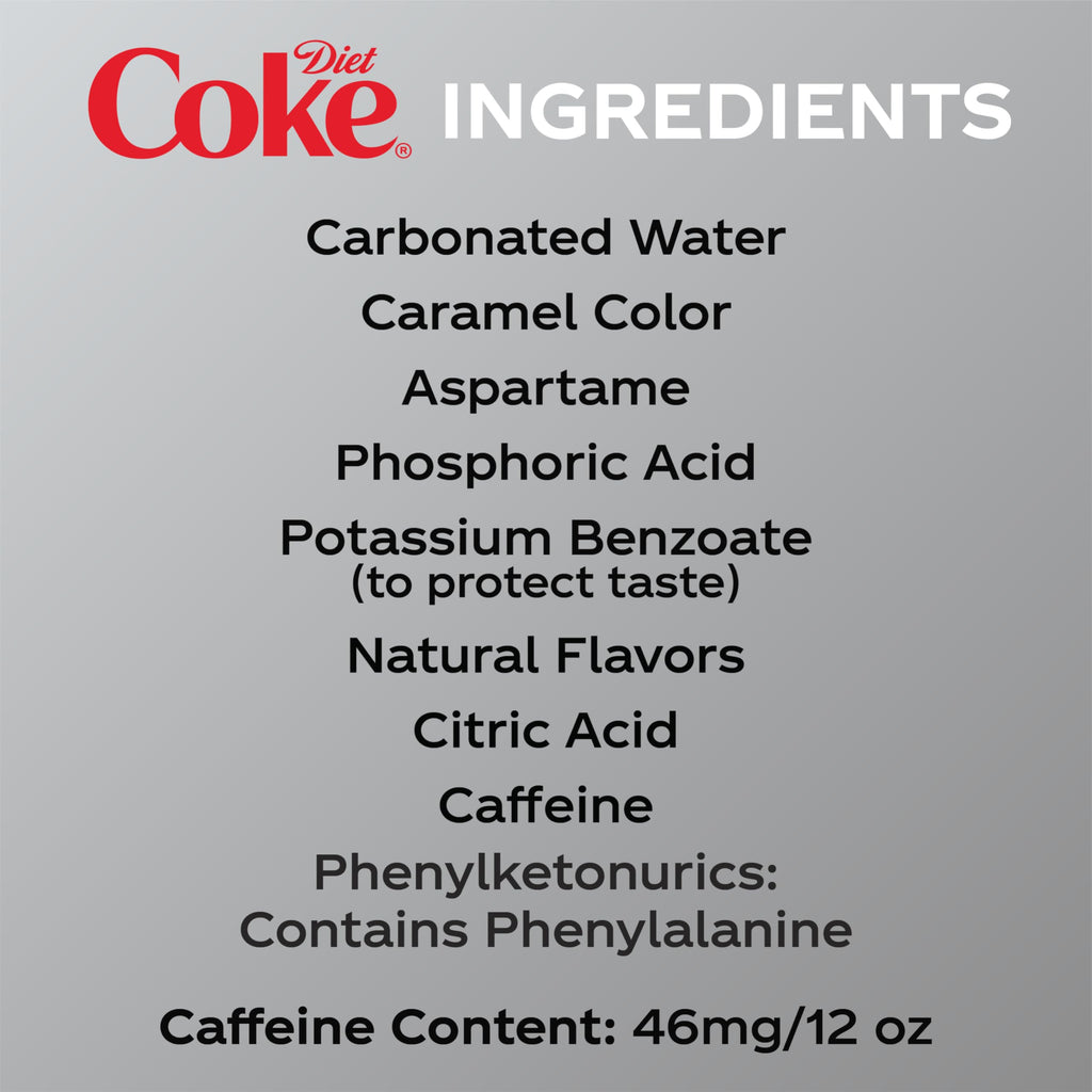Diet Coke Soda Soft Drink Cans, 12 fl oz, 24 Pack O410