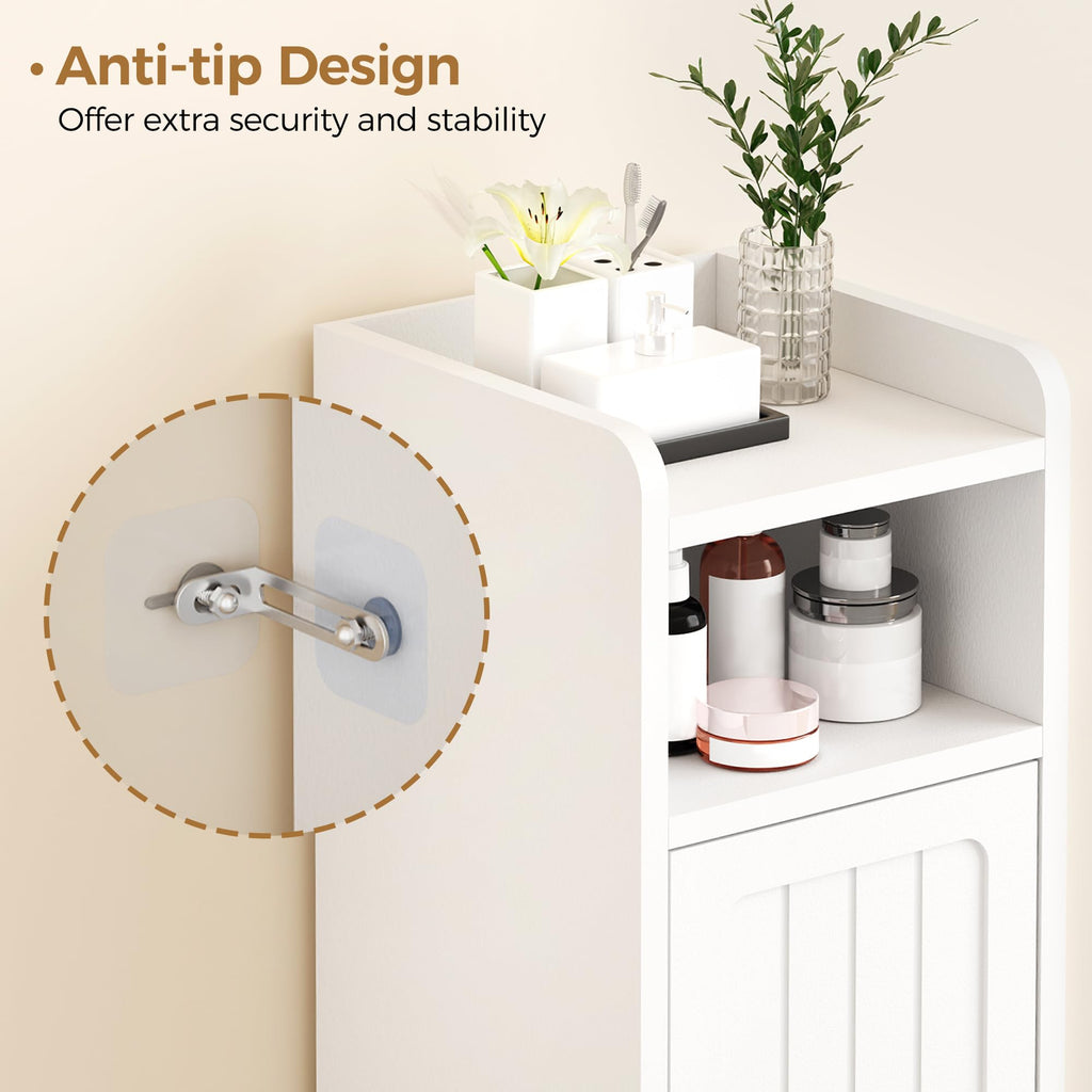 Small 2 Doors Narrow Bathroom Storage Cabinet U28123