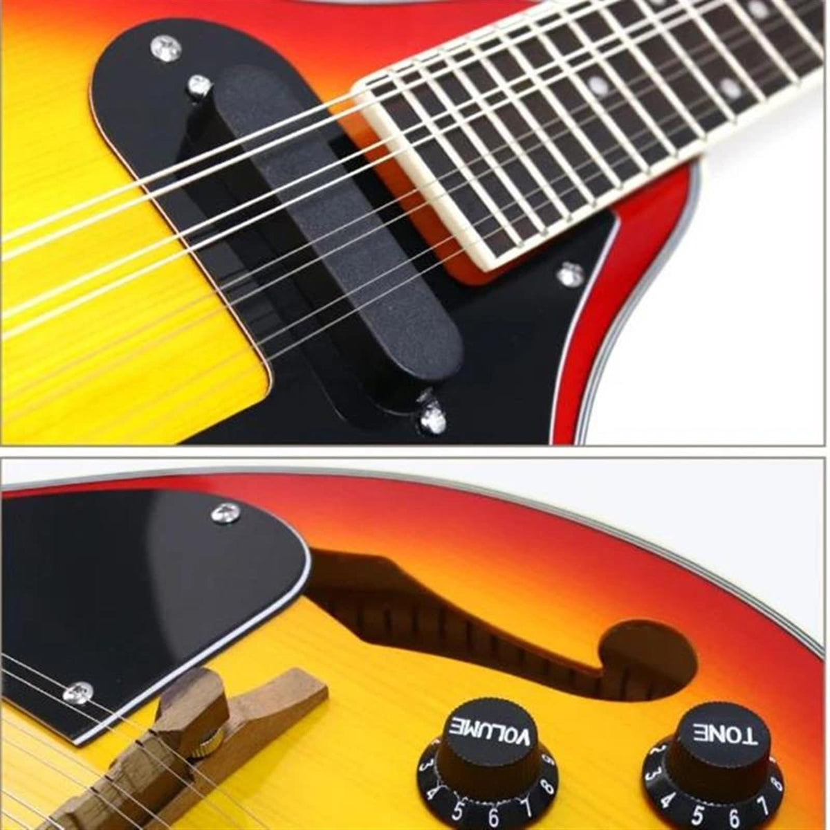 Electric Mandolin 8 Strings Spruce Sunburst Q451