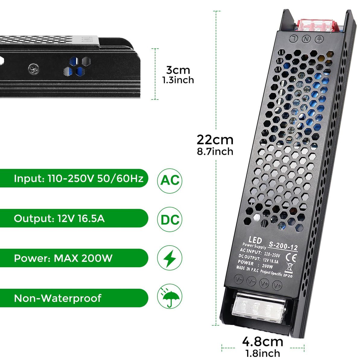 12V 200W DC Power Supply I29727