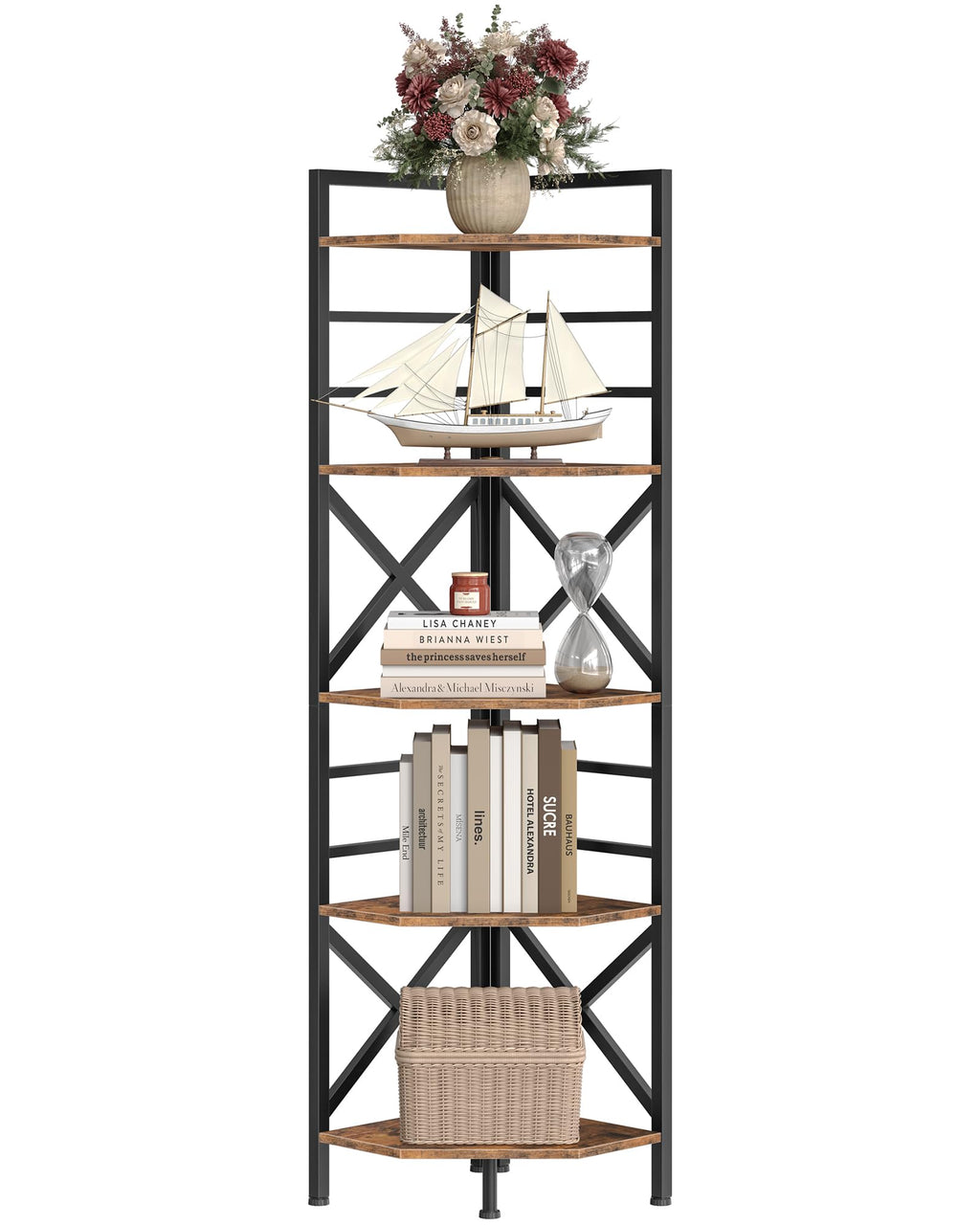 69.3" 5-Tier Corner Bookshelf Y506413