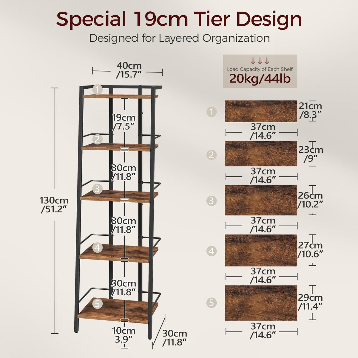 5-Tier Ladder Book Shelf J359339