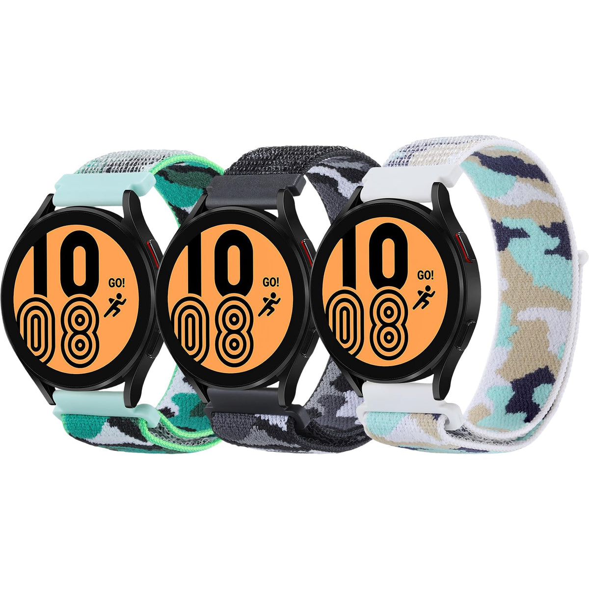 3 Pack 20mm Nylon Sport Loop Band Camouflage H116267