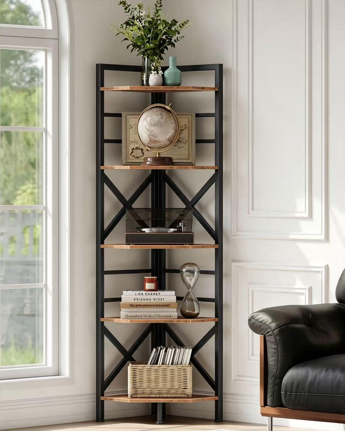 69.3" 5-Tier Corner Bookshelf Y506413