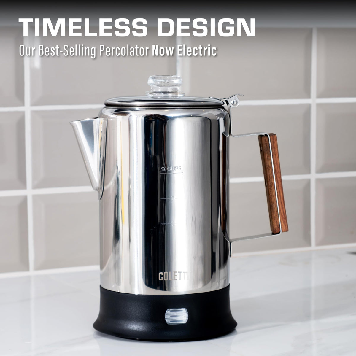 9 Cup Stainless Steel Electric Percolator H857