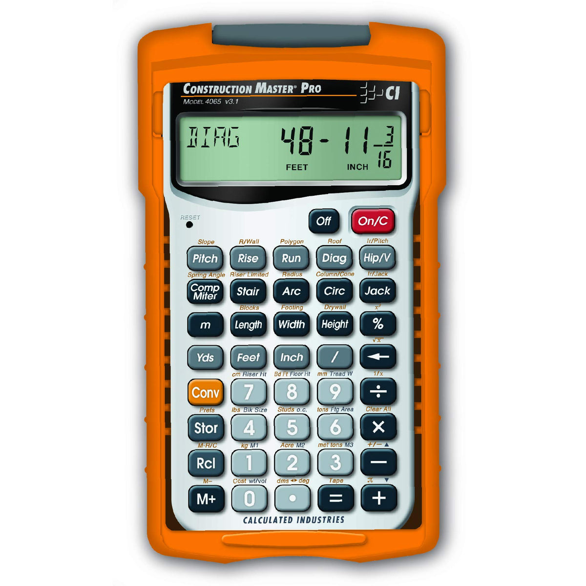 Construction Calculator + Architect Triangular Scale B19678