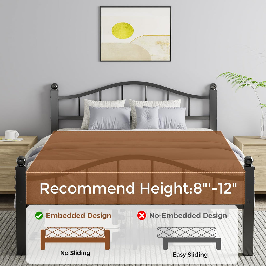 Full Size Bed Frames with Headboard C4549