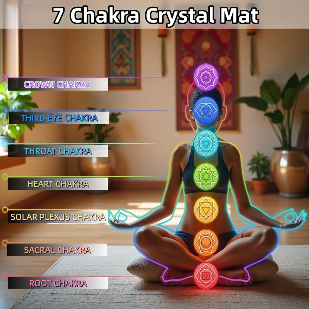 7-Chakra Gemstone Far Infrared Crystal Heating Mat A6205