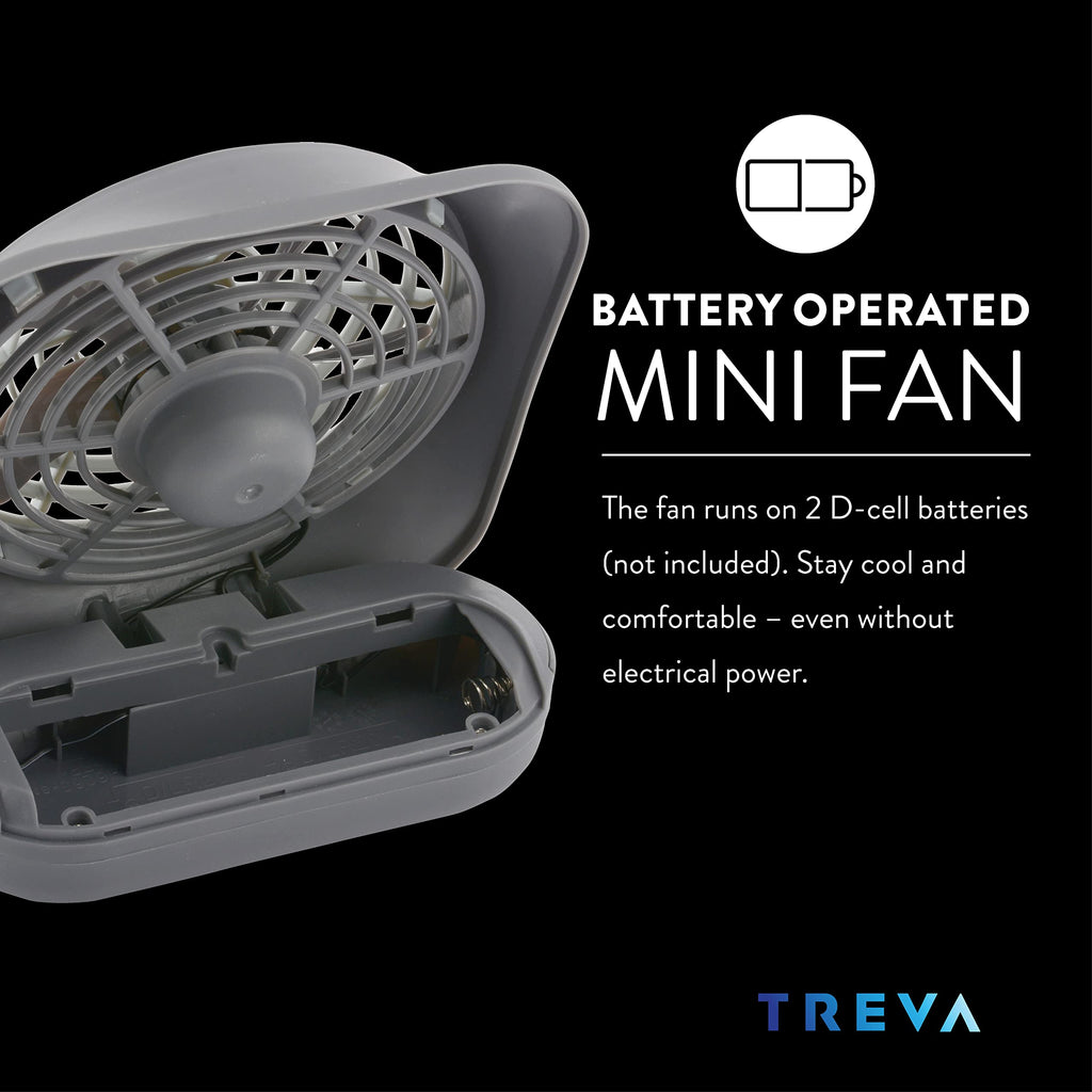 Portable Battery Powered Desk Fan 2-Speed Dark Blue K237