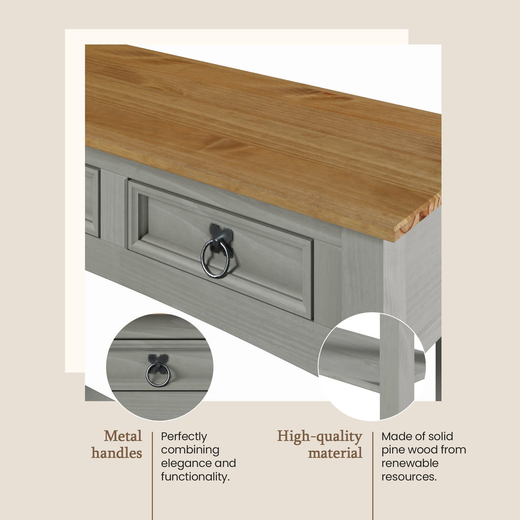 Solid Wood Console Table with 2 Drawers B59073