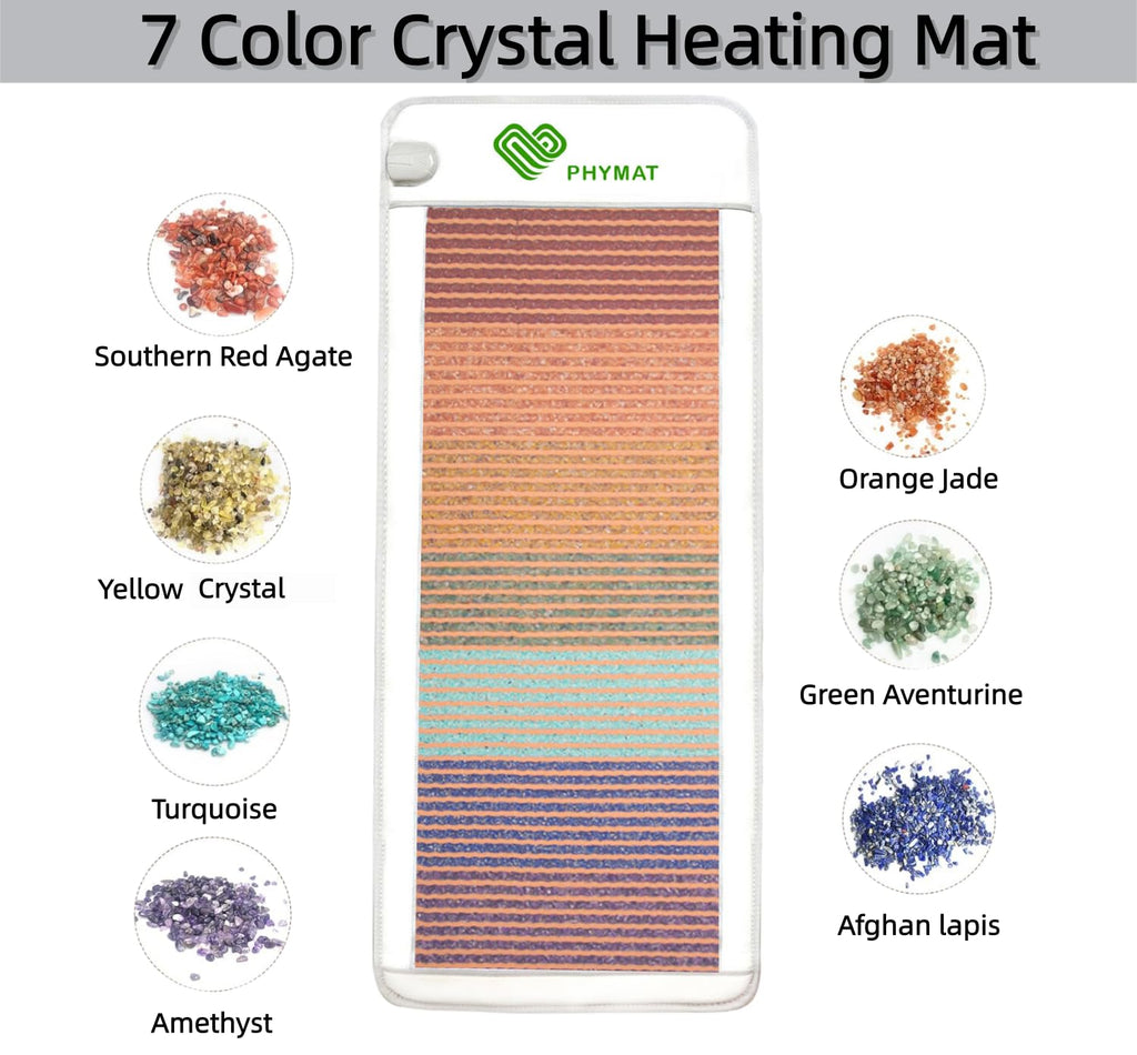 7-Chakra Gemstone Far Infrared Crystal Heating Mat A6205